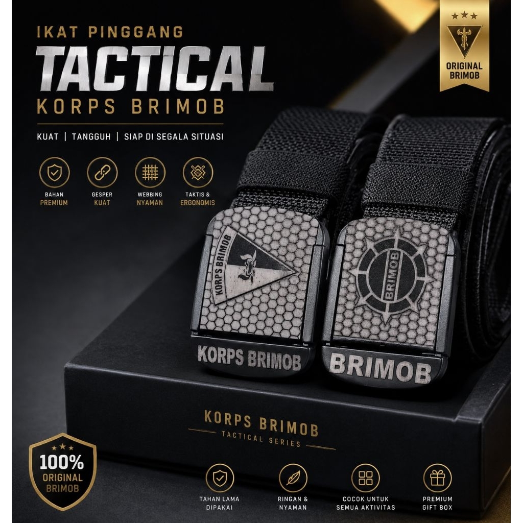 Ikat Pinggang Tactical Brimob Korps Brimob Gesper Tactical Brimob