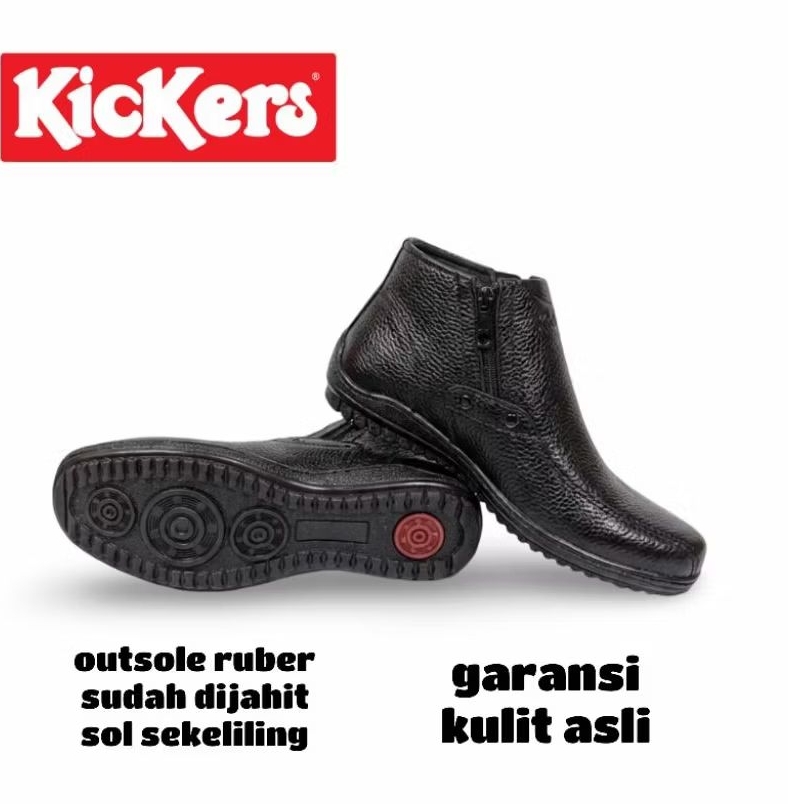 SEPATU KICKERS PANTOFEL PRIA KULIT ASLI / SEPATU BOOTS PANTOFEL KULIT ASLI / SEPATU FORMAL KERJA KAR