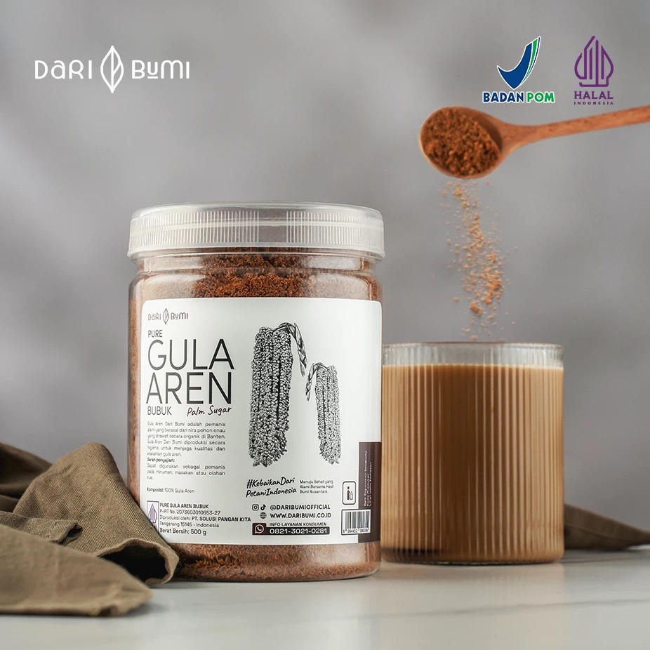 Gula Aren Bubuk Organik Premium Pure/ GULA AREN ASLI / GULA SEMUT