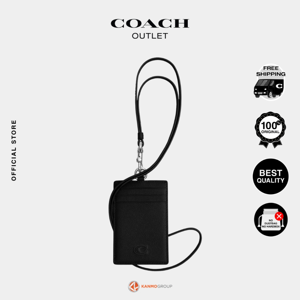 Coach Id Lanyard With Signature Canvas - Lanyard Pria