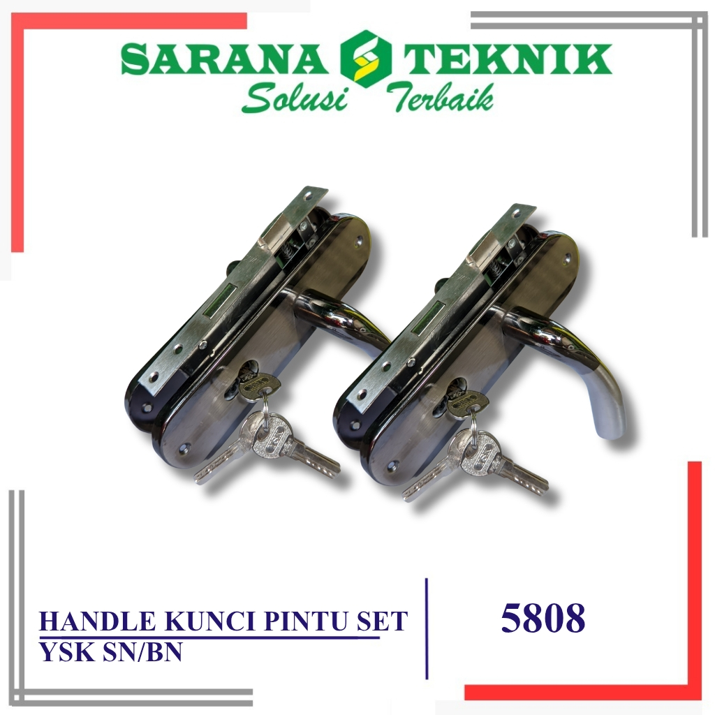 HANDLE KUNCI PINTU SET YSK 5808 SN/BN