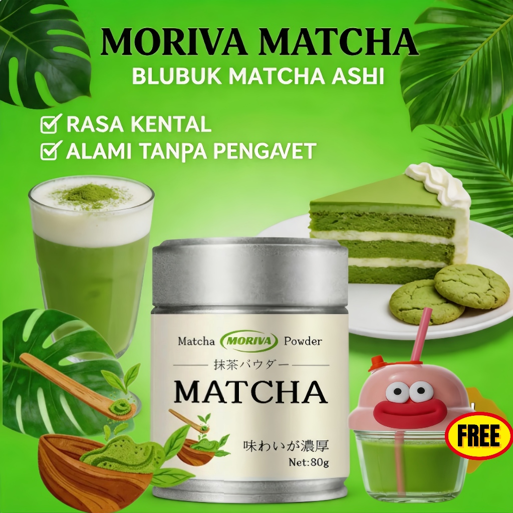 Bubuk matcha pure 100% matcha powder premium untuk minuman kue 50ML  Original Japan