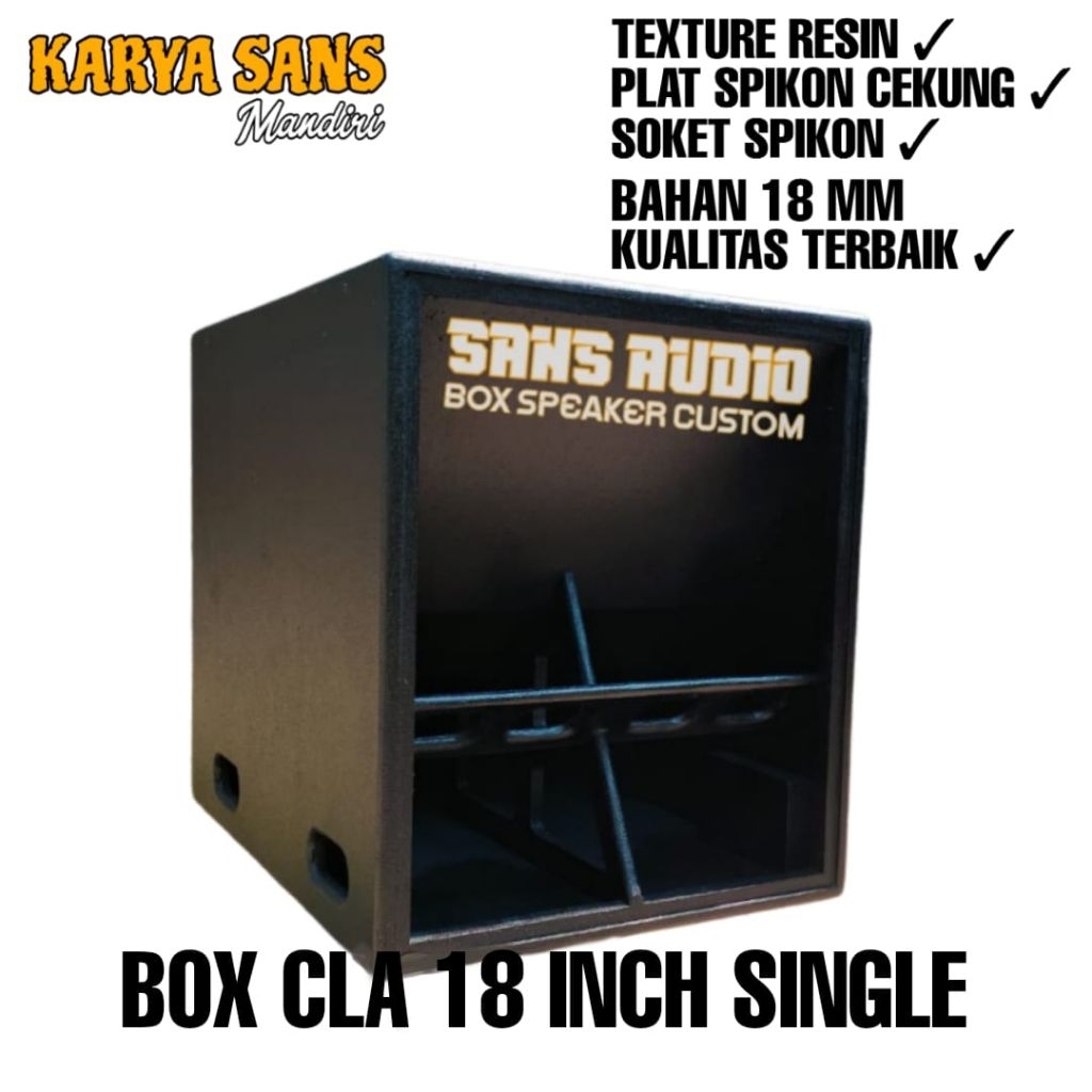 Box speaker cla 18 inch single finishing
