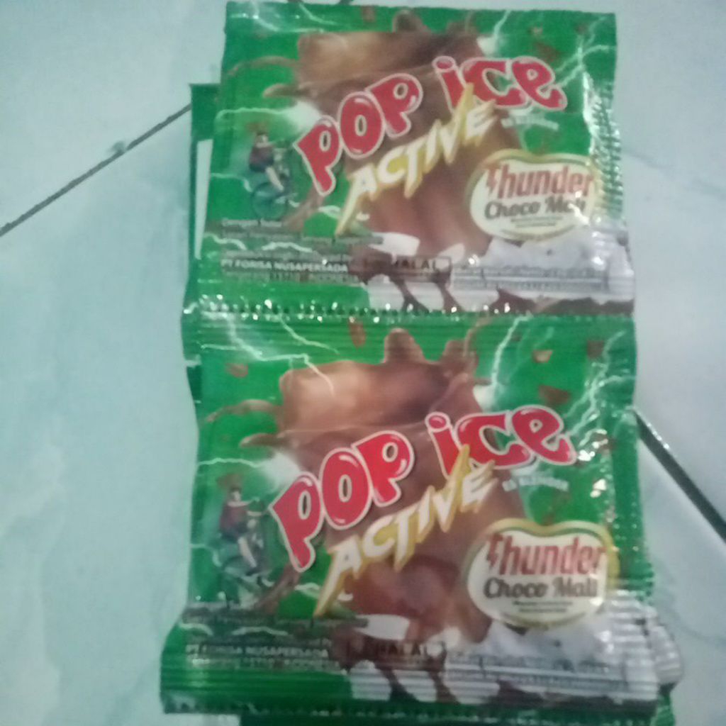 Pop Ice Renceng 10 Sachet - Rasa Thunder Choco Malt