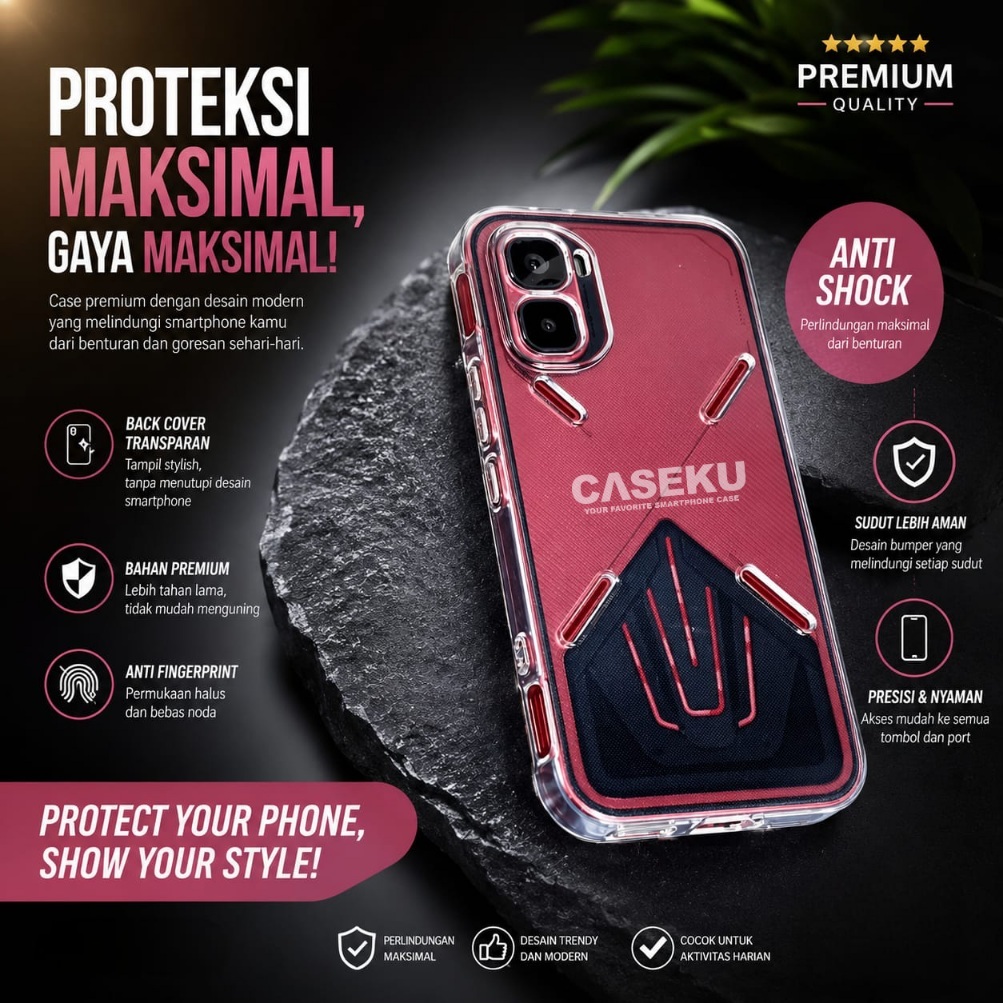 Case Infinix GT 50 Pro Softcase Clear Hd 2.0mm UltraClear Bening Infinix GT 50 Pro CH-01