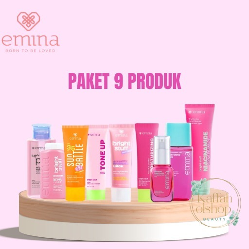 Emina 1 Paket Brigth Stuff Series lengkap 9 produk Kulit Glowing BPOM