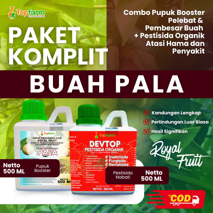 Pupuk & Pestisida Organik Tanaman Pala 500Ml / Pupuk Pala Agar Cepat Berbuah / Pupuk Pala Berbuah Le