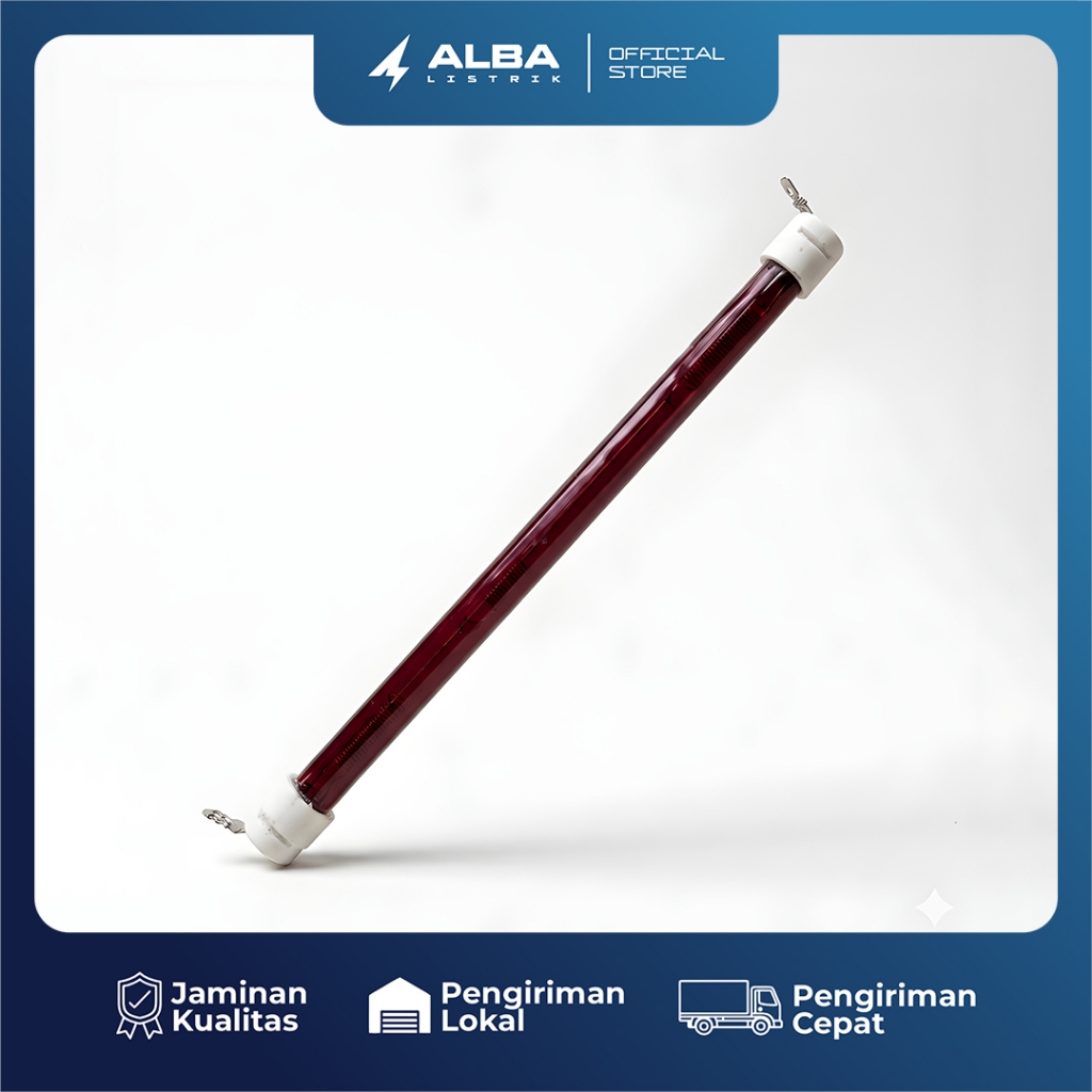 Elemen Pemanas Kaca Infrared / Lampu Halogen Heater Tube (Sparepart Pemanas Ruangan) NSB45 & NSB60