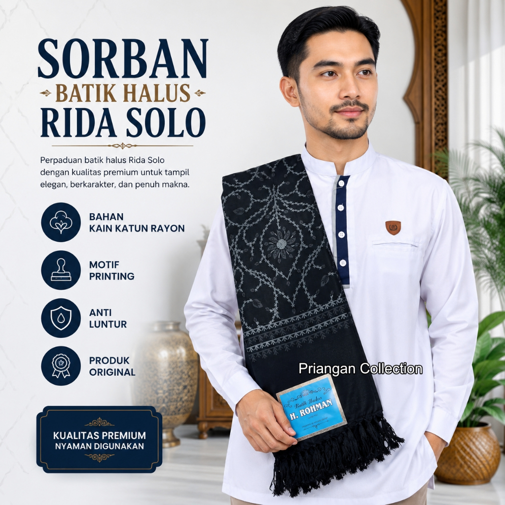 sorban kashmiri hitam serban tarim halus surban yaman motif batik terbaru