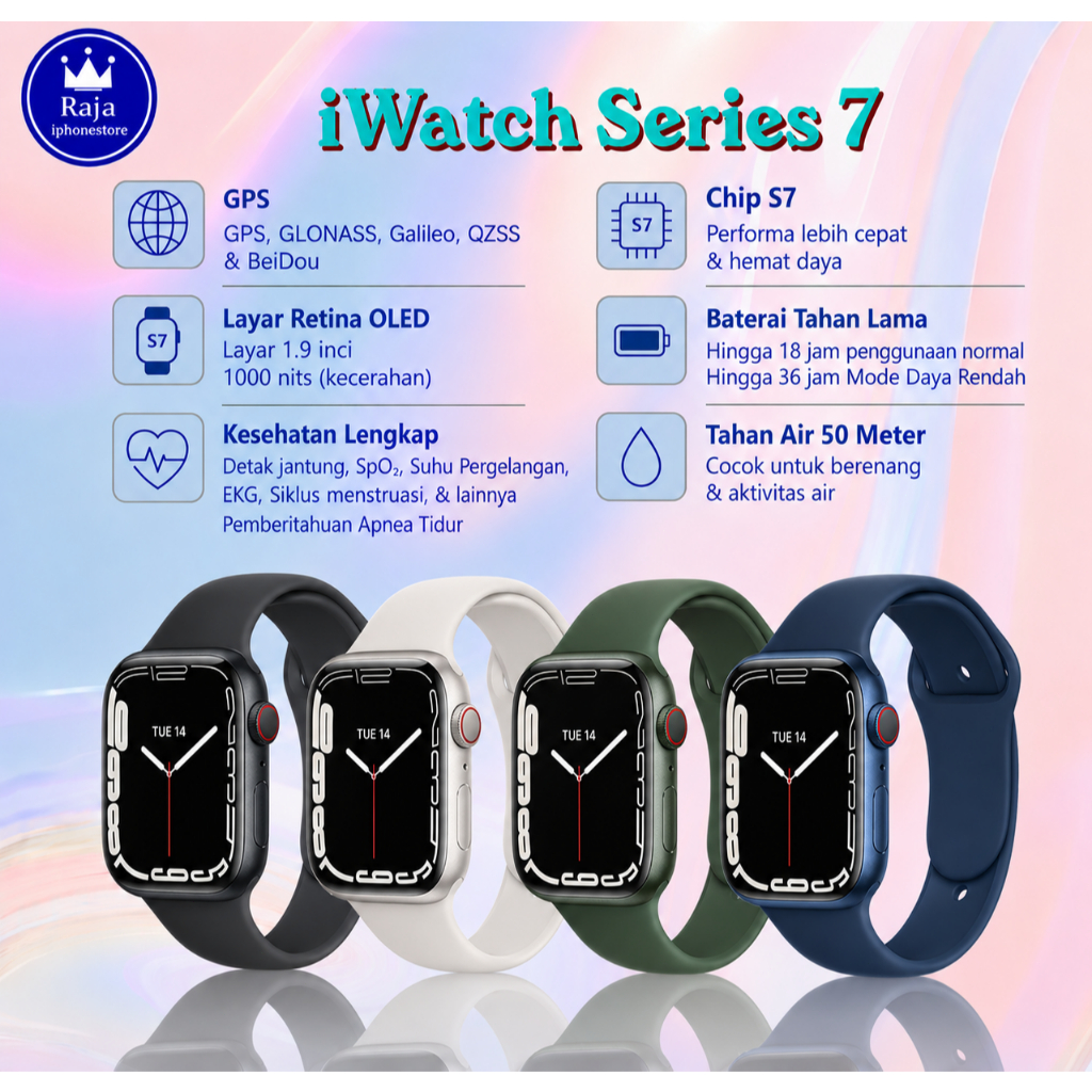 iWatch Series 7 41/45MM ORIGINAL Second FULLSET 100% / Apple Watch Second ORIGINAL Mulus Like NEW