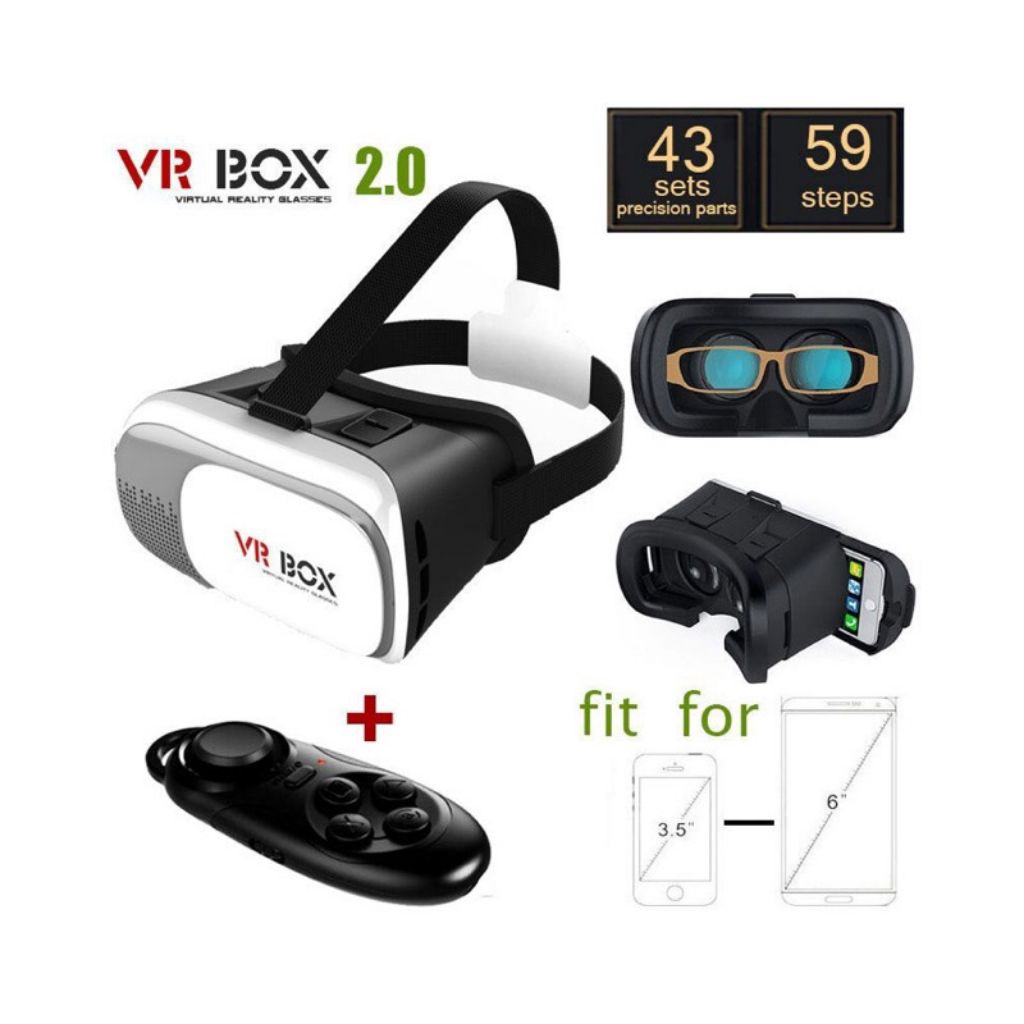 [READY STOCK] VR Box Headset 3D Virtual Reality – Rasakan Sensasi Bioskop & Game 360° di Rumah