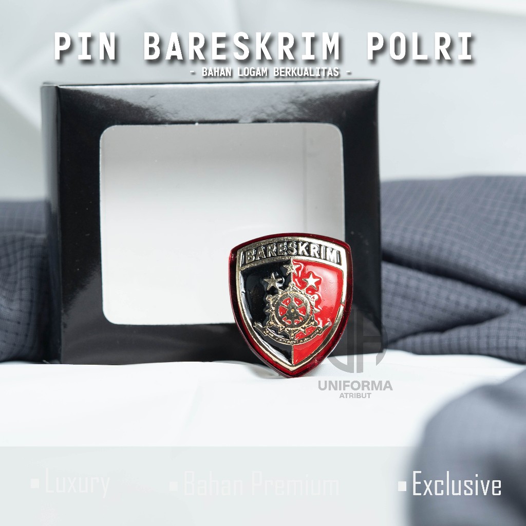 PIN BARESKRIM POLRI HIGH QUALITY BAHAN LOGAM BERKUALITAS / PIN POLISI / PIN POLRI - UNIFORMA ATRIBUT