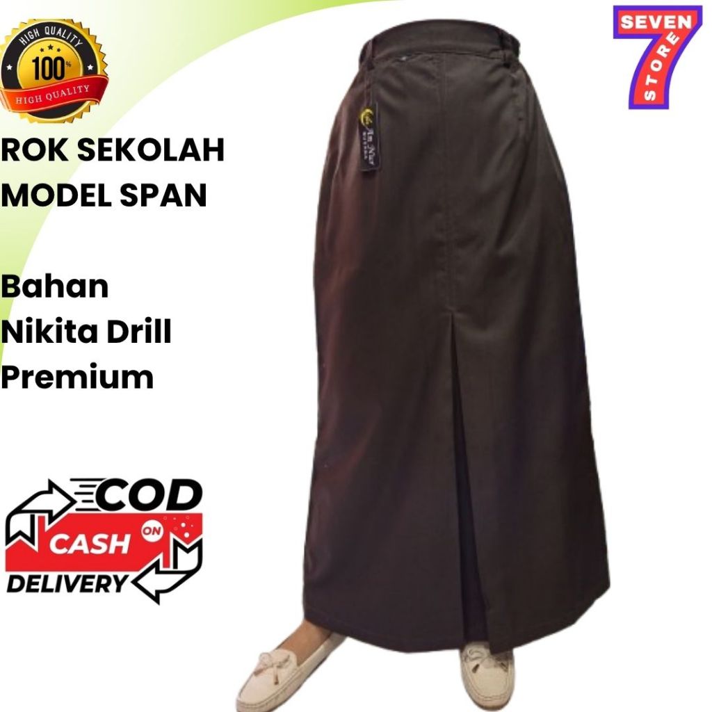 Rok Span Harian SMP SMA Bahan Drill Premium