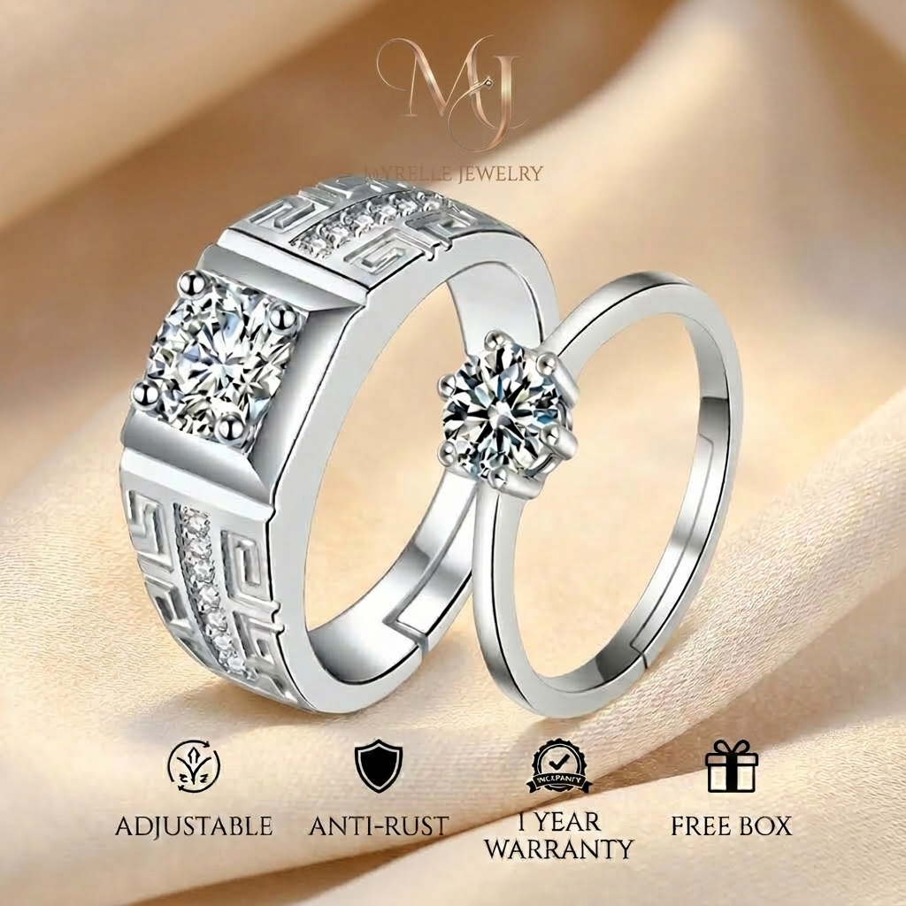 Myrelle Jewelry Engagement Ring Cincin Lamaran Cincin Pasangan Samaan Cincin Satu Set