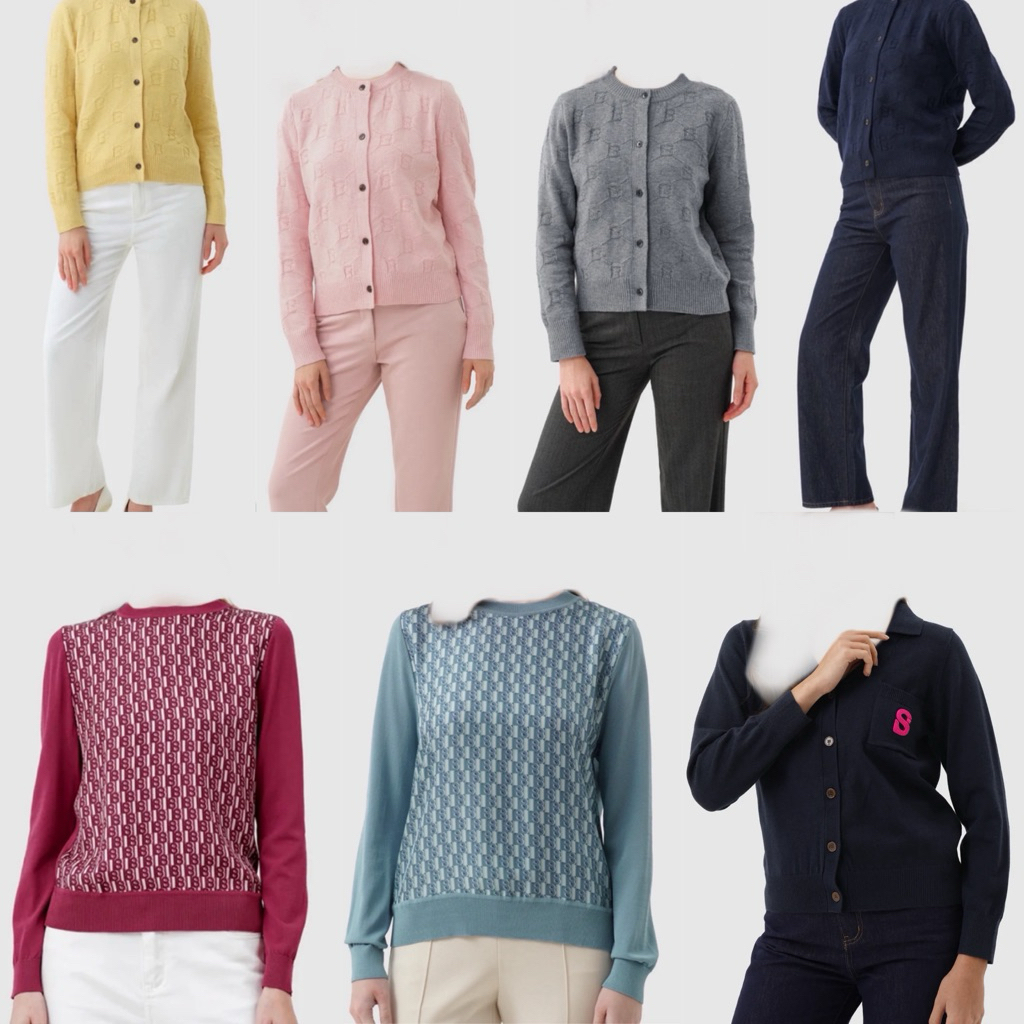 [baca deskripsi‼️] BUTTONSCARVES BEVERLY KNIT CARDIGAN BUTTONSCARVES LEENA MONOGRAM SWEATSHIRT BUTTO