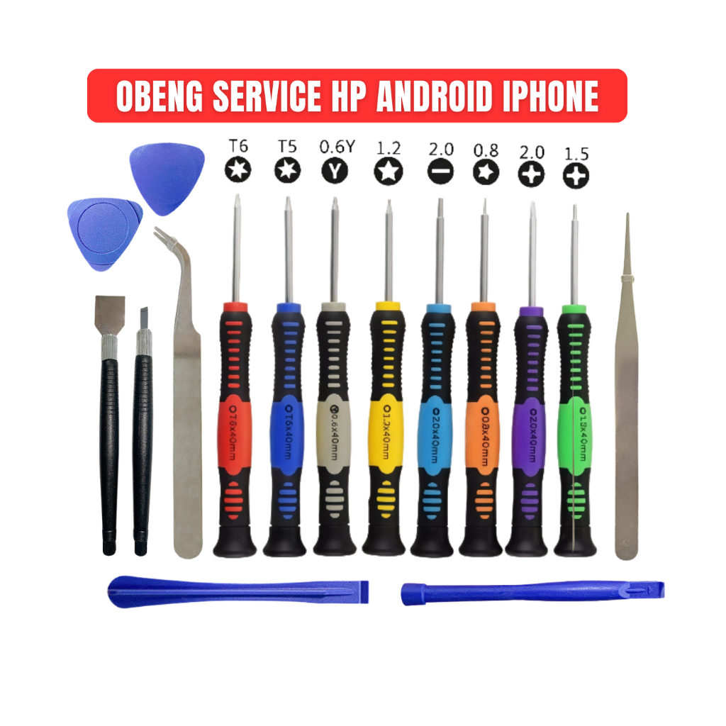 Obeng Service hp lengkap obeng presisi iPhone Android Toolkit Repair
