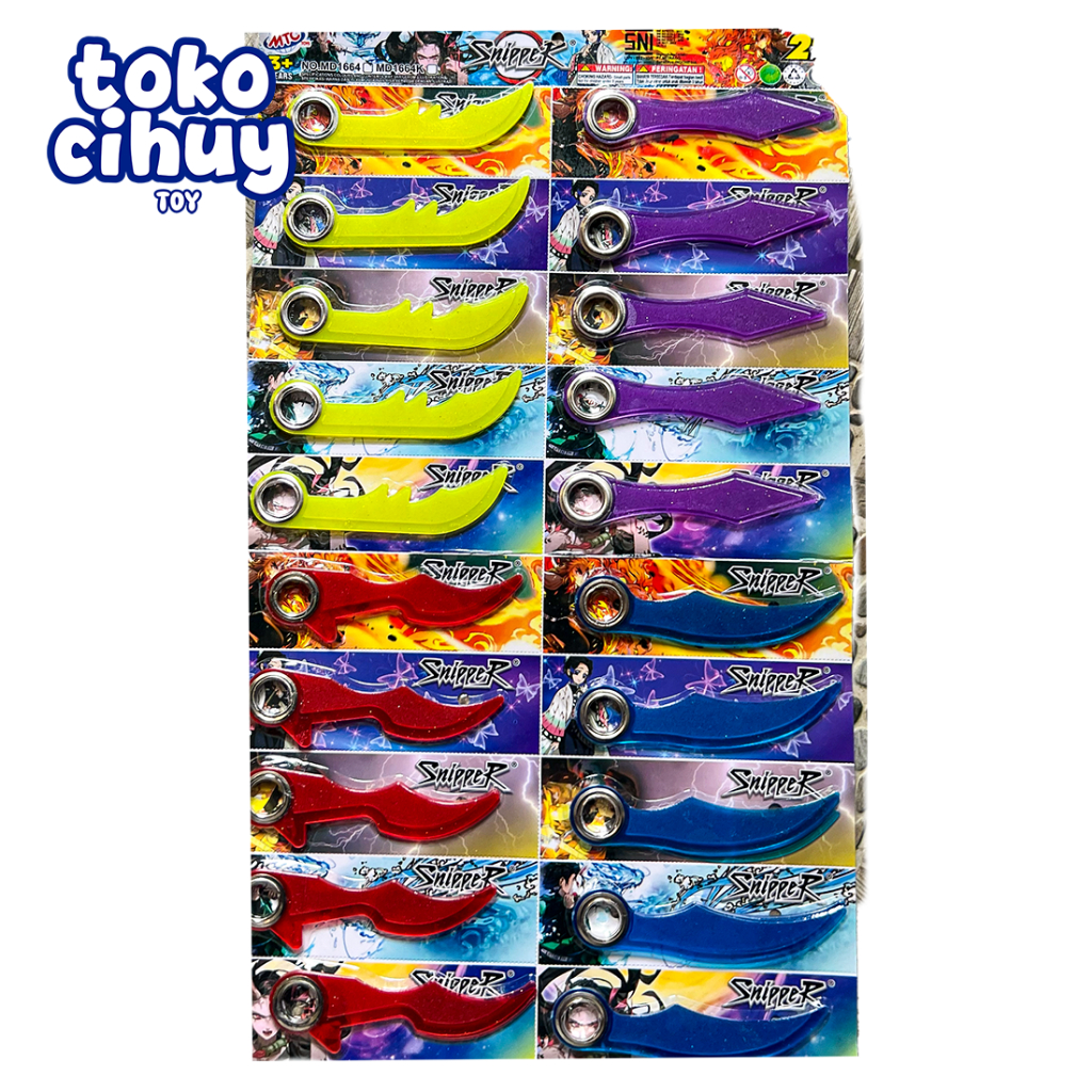 Mainan Pisau Kunai Karakter Anime Sniper Murah / Pedang Belati Plastik Lipat Karambit Lucu / Mainan 
