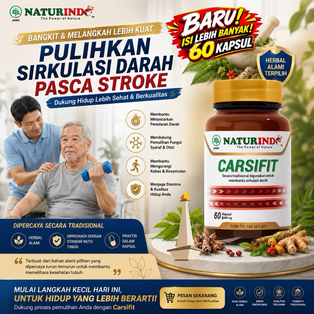 Obat Herbal  Carsifit Pasca Stroke Pencegahan Stroke Carsifit Naturindo