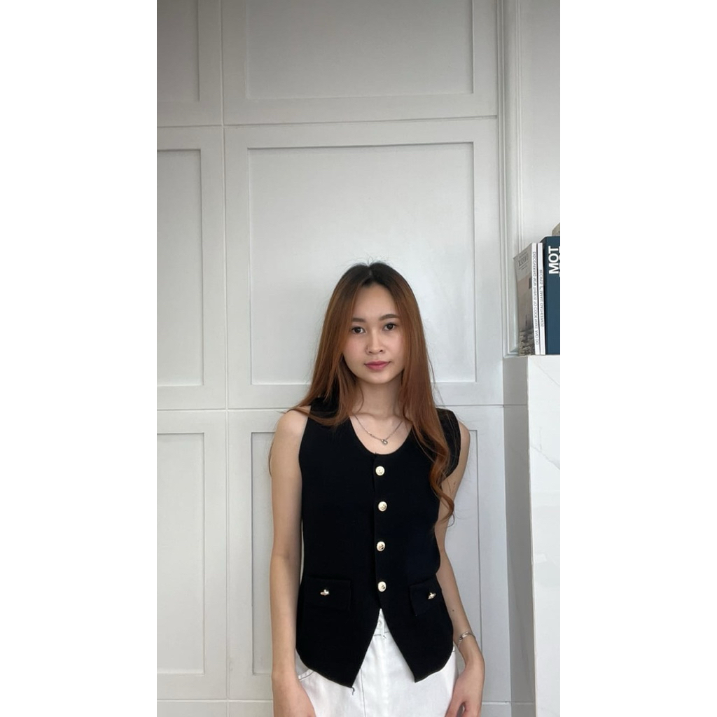 Vest Wanita Rajut Premium/vest wanita atasan rajut import