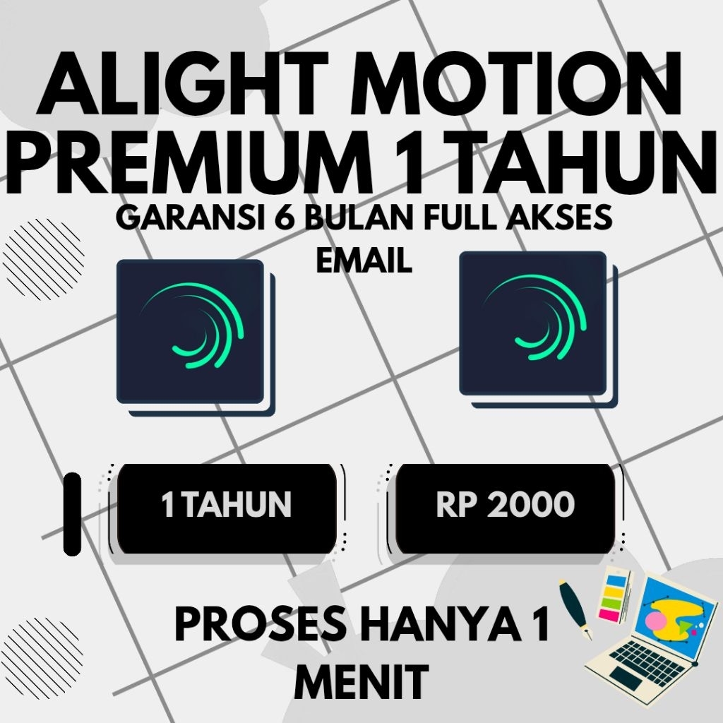 Alight motion premium gratis akses template JJ viral garansi 6 bulan full akses alight motion pro