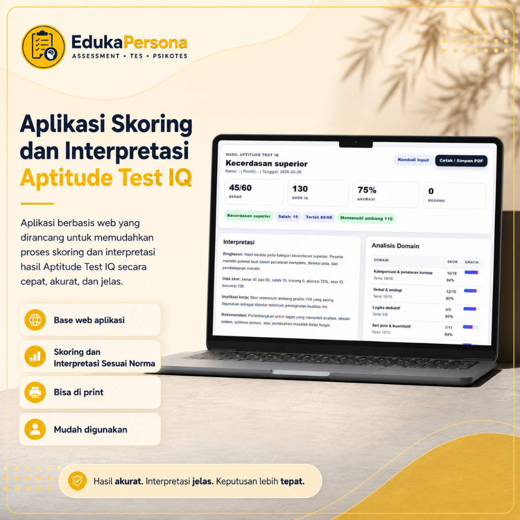 Aplikasi Skoring dan interpretasi Aptitude Test