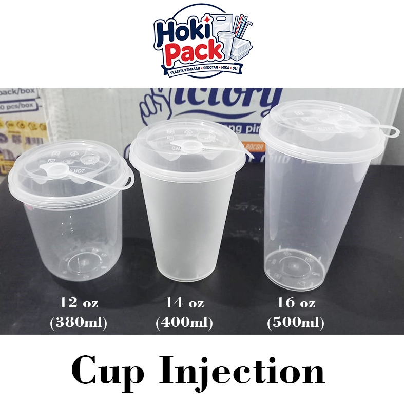 25pcs CUP INJECTION 12 OZ OVAL 14 OZ 16 OZ DATAR / CUP INJECTION 380ML 400ML 500ML OVAL / CUP GELAS 