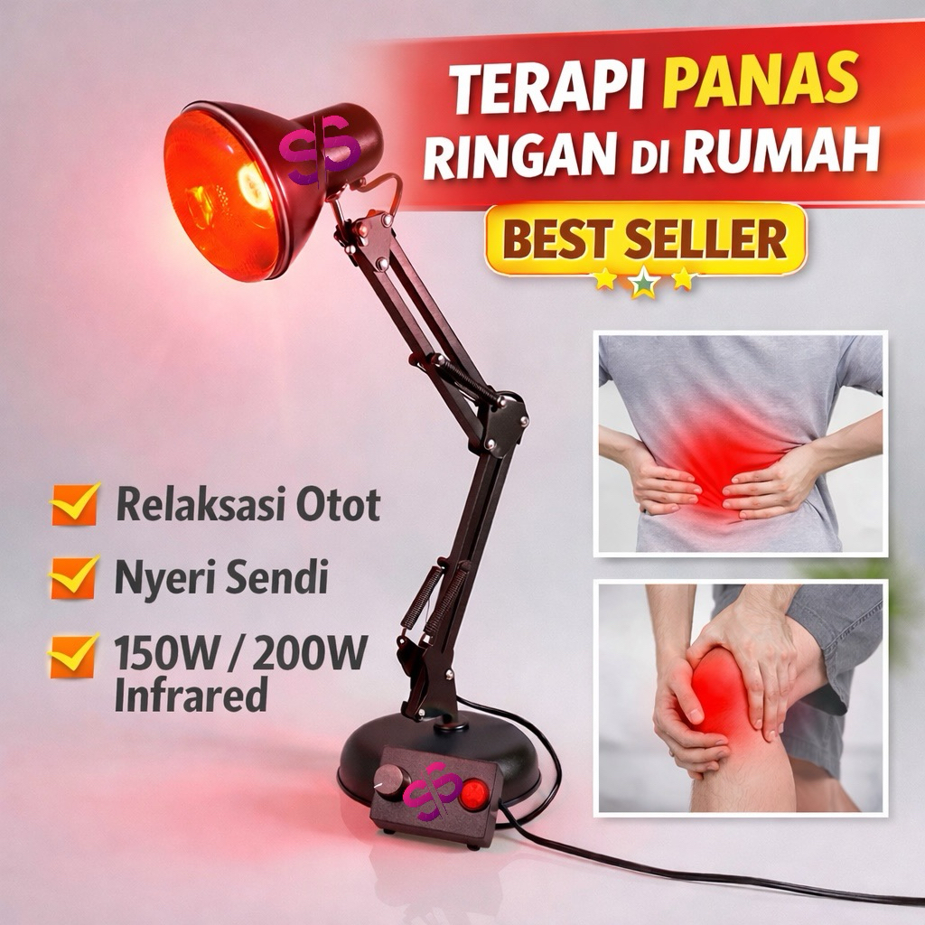 Lampu Infrared Fisioterapi Lamp Penghangat, Terapi Kesehatan 150 Watt