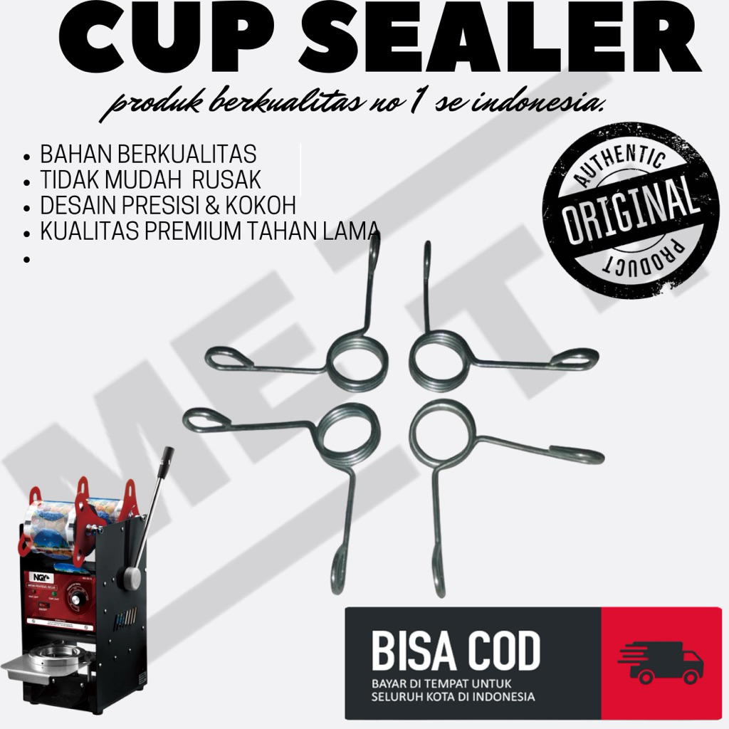 Per besi penyangga cup sealer