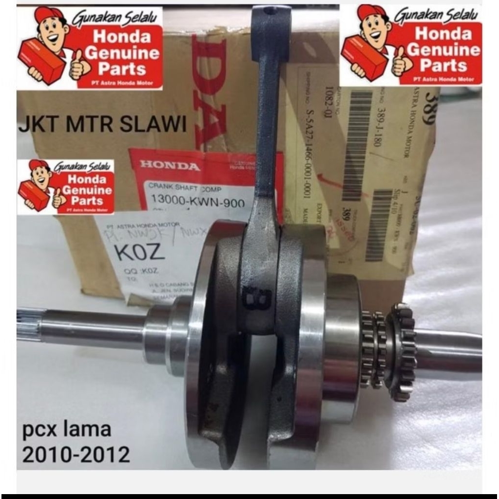 kruk as pcx lama crank shaft pcx lama 2010-2012 ori honda ahm asli honda