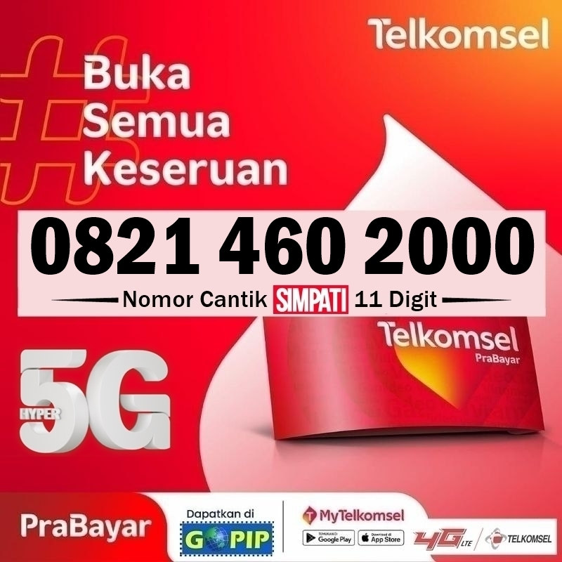 Nomor Cantik Simpati 11 Digit 2000 Kartu Perdana Telkomsel Prabayar Bonus 3GB Kuota Nasional