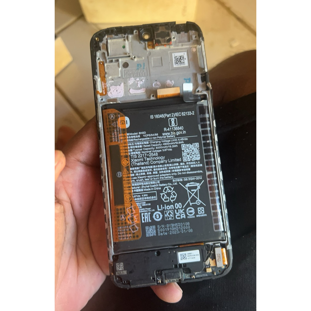 lcd  ori copotan redmi note11 plus batrei ori