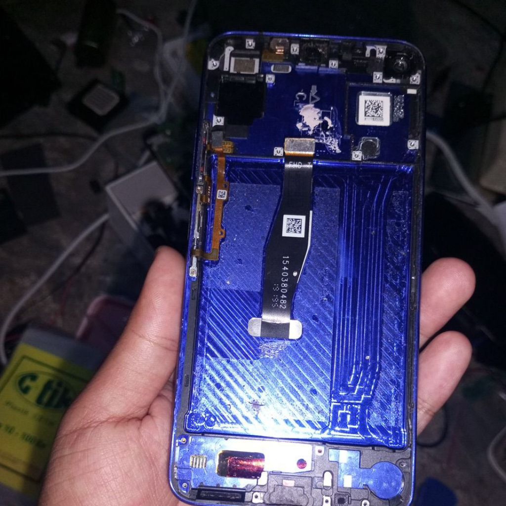 tatakan lcd huawei nova 5t original biru