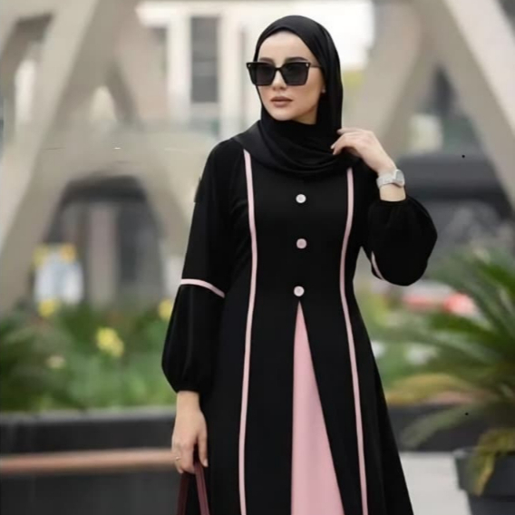 Murah Abaya aqila tangan karet fashion gamis muslim kids-fashion pakaian gamis couple pakaian baju-p