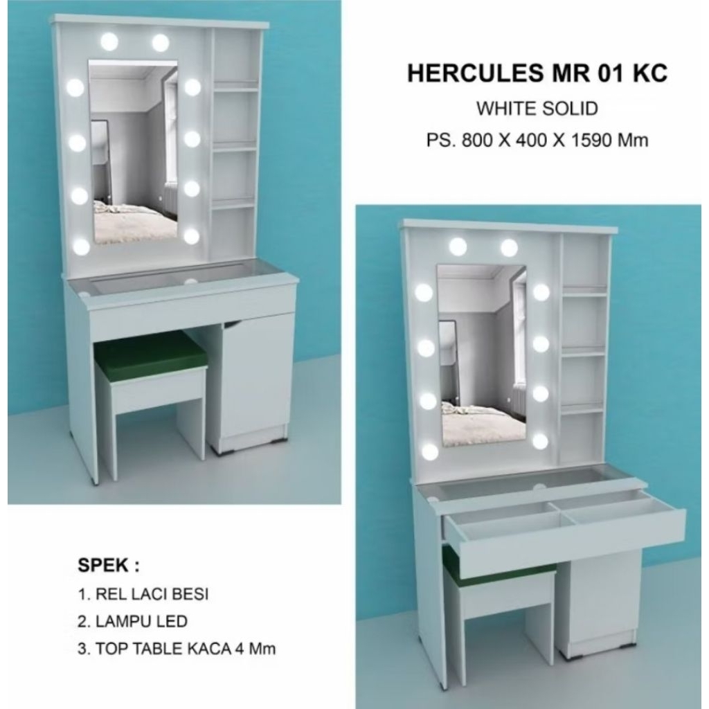 Meja rias Lampu Meja rias Kotak Oval Modern Meja rias Termurah Terlaris Bandung cimahi cirebon tegal