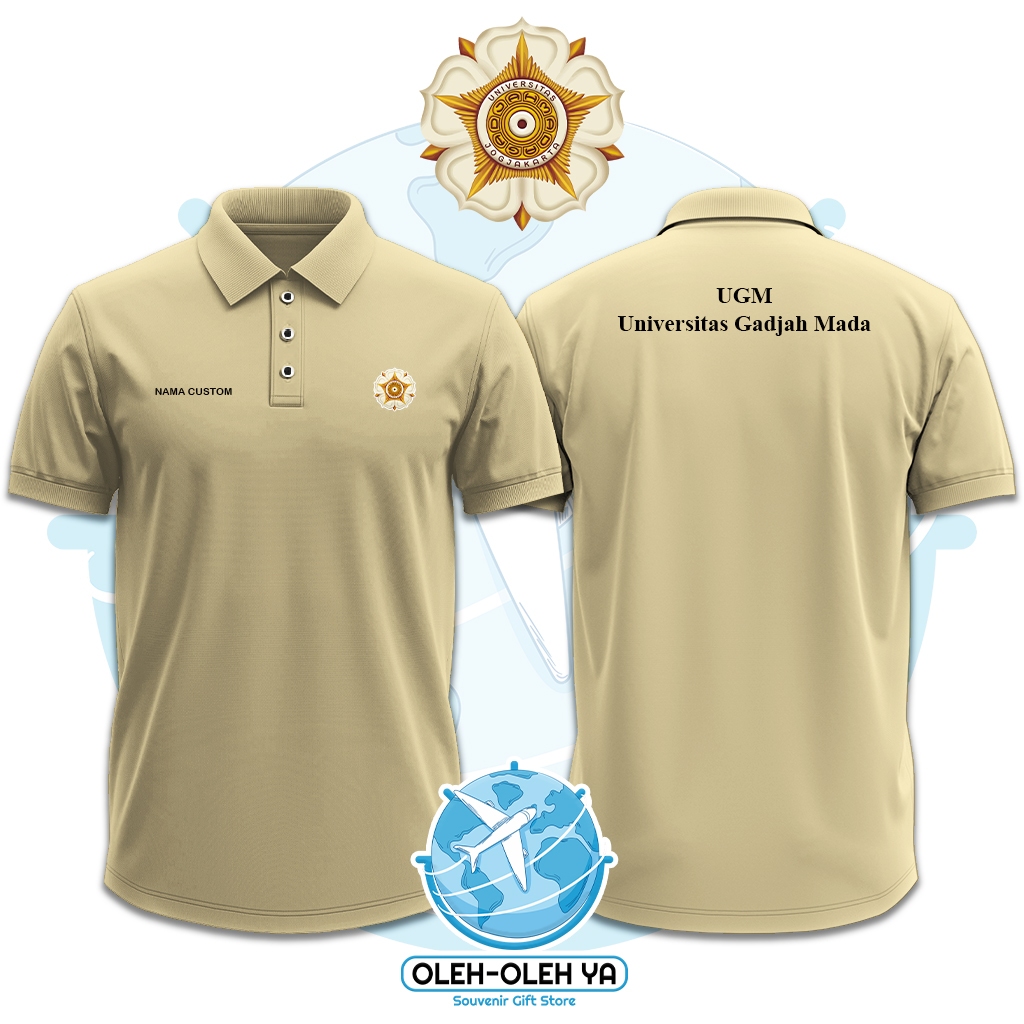 Oleh Oleh Ya Kaos Kerah Wangki Polo Shirt Kaos Kerja Wangki - UGM Universitas Gadjah Mada Indonesia 