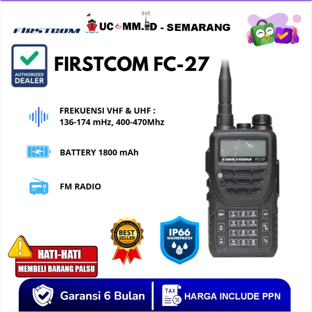 FIRSTCOM FC27 Dualband Waterproof HT Firstcom Fc 27 Fc-27 IP66 Original
