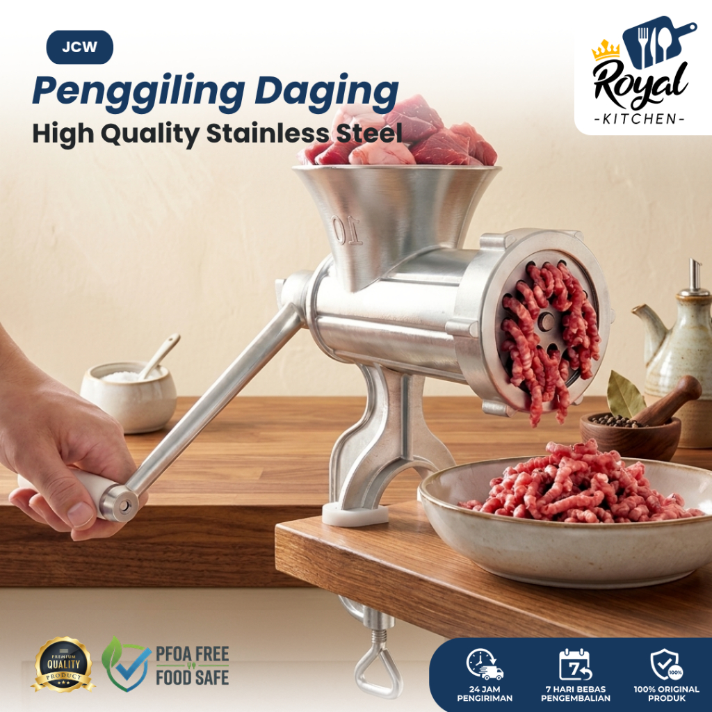 Gilingan Daging Manual Stainless Steel Bumbu Dapur Kacang Sayur Serbaguna - JCW