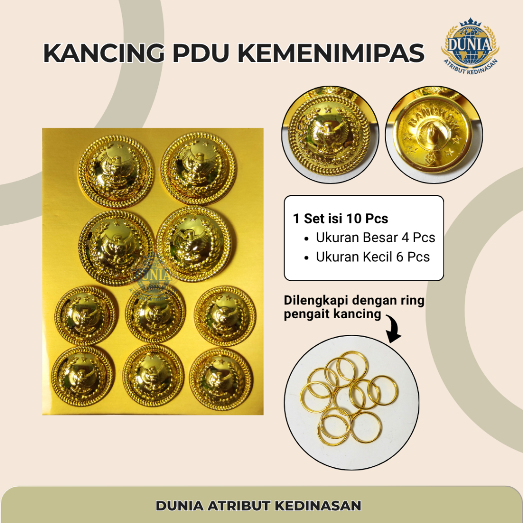 Kancing PDU KEMENIMIPAS 1 set