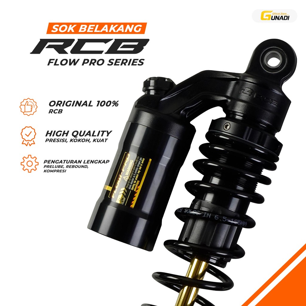 Sok Belakang Shock breaker RCB Flow Pro Original untuk Motor Aerox NMAX PCX