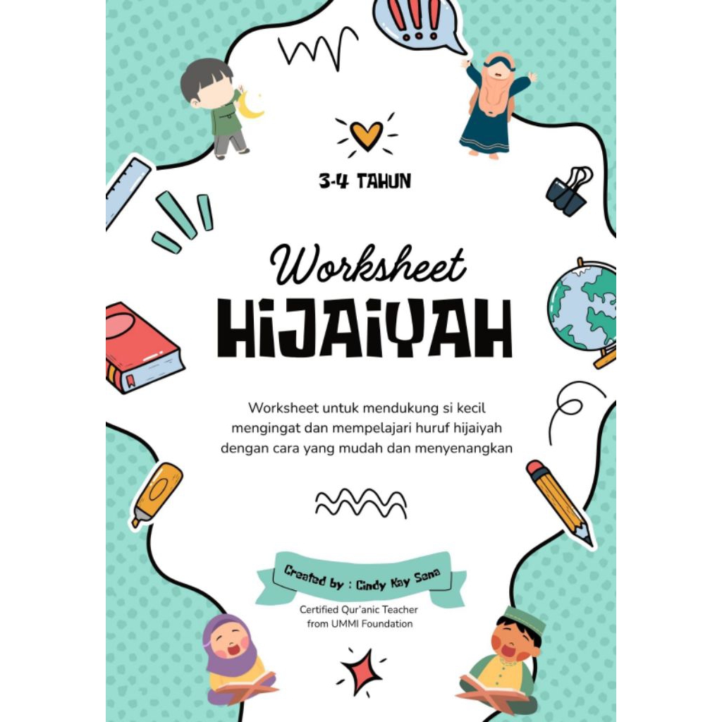 Worksheet Hijaiyah 3-4 tahun, Melatih Kemampuan Anak, Visualisasi, Belajar Sambil Bermain