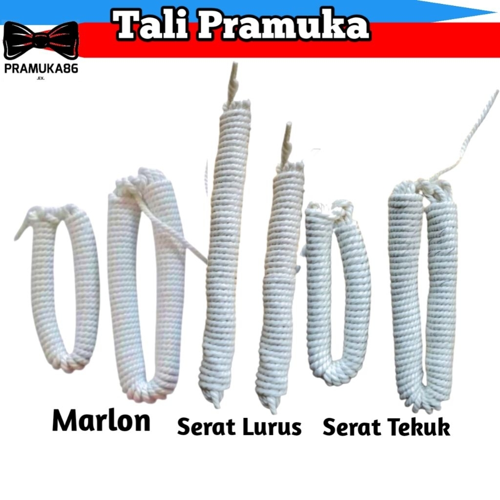 Tali Pramuka Marlon / Tali Pramuka Serat Tekuk Halus / Tali Serat Lurus Kecil Besar / Tali Temali Ni