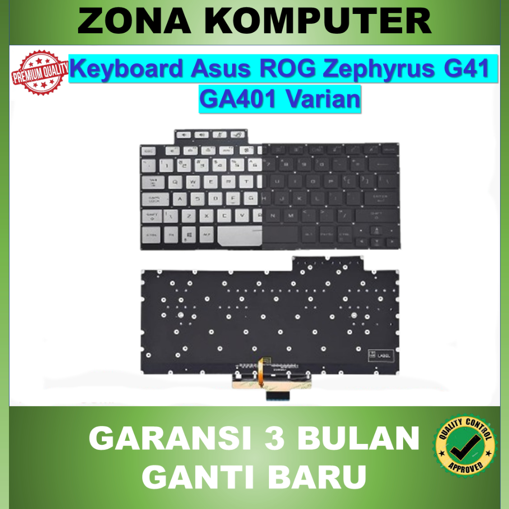 Keyboard Asus ROG Zephyrus G14 GA401 GA401Q GA401QC Silver Backlight Backlite
