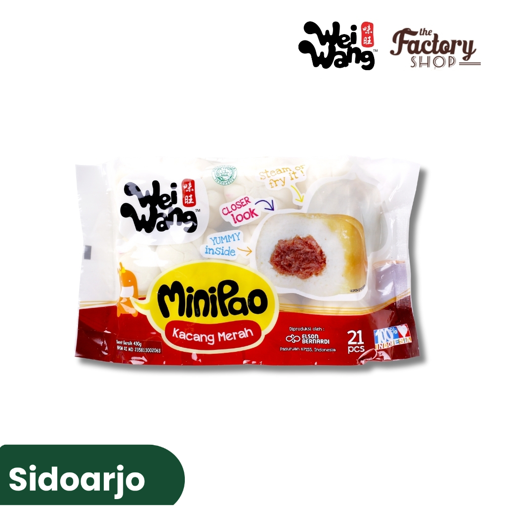 WEI WANG MINIPAO (AYAM, COKLAT,KACANG HIJAU, KACANG MERAH) 21Bj [SIDOARJO]