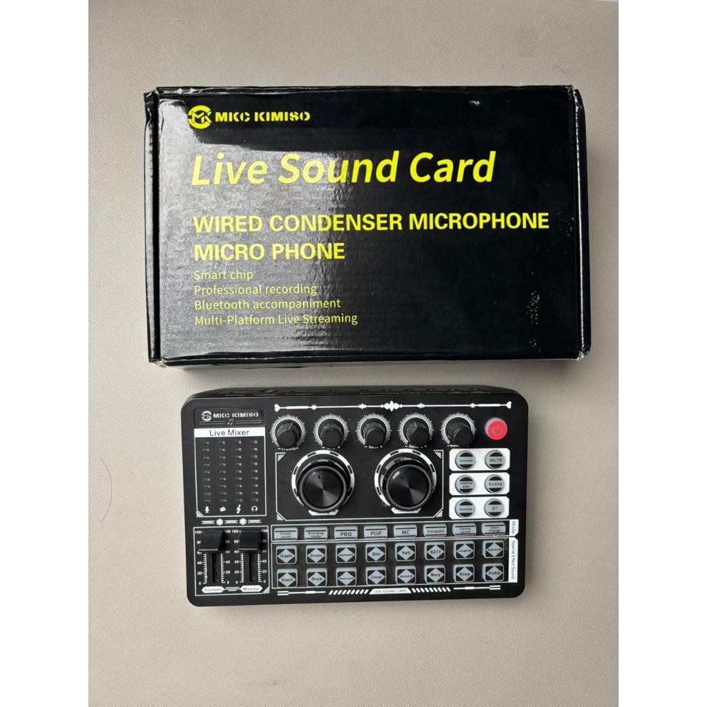 MKC Kimiso Live Sound Card Mixer Audio Bluetooth Live Streaming Second Mulus