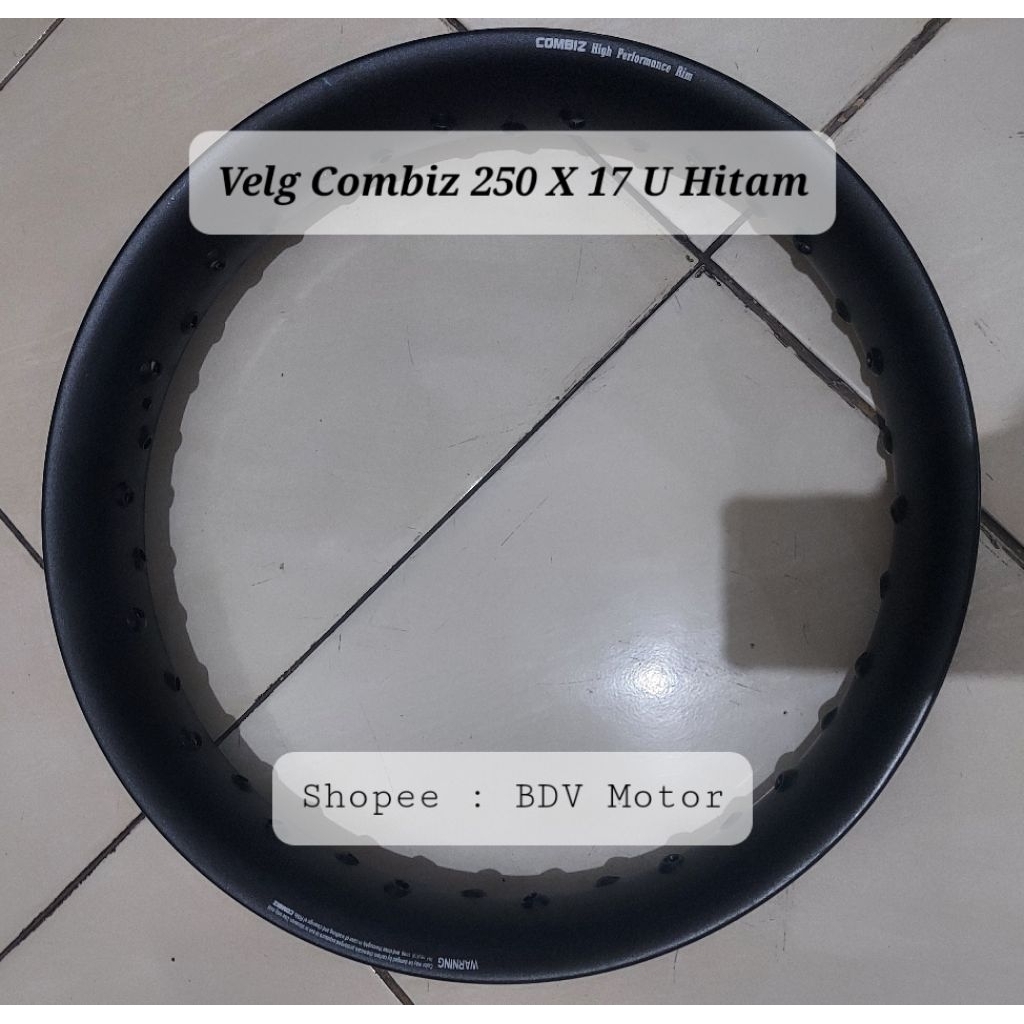 Velg Combiz 250 x 17 U Hitam (250 Ring 17 U shape)