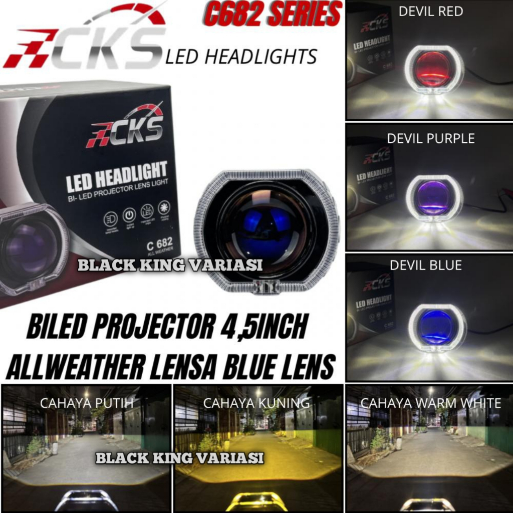 Lampu Biled Projie 4,5 inch All Weather Lampu Projie 4.5inch Lampu Utama Biled Motor Mobil Plus Kipa