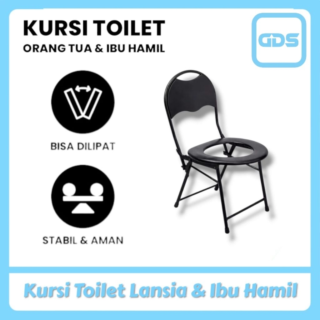 Kursi Toilet Lipat  Lansia  Dan Ibu Hamil  Kursi BAB Lansia Dan Ibu Hamil