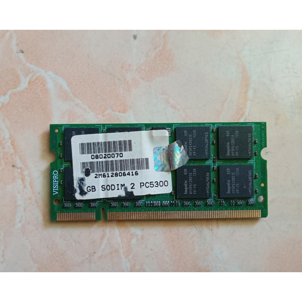 Ram Memori Sodimm Ddr2 1GB VISIPRO PC2-5300