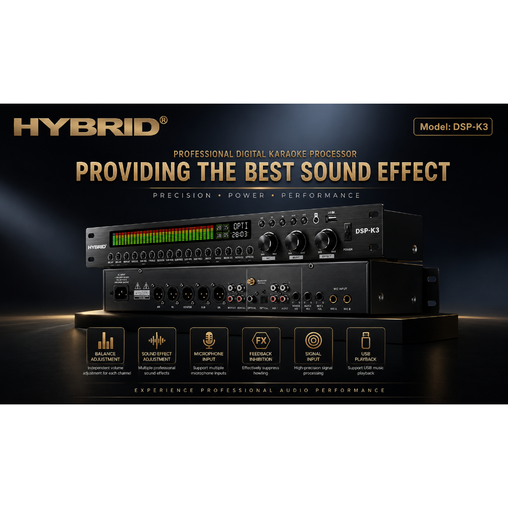 Processor Audio | Profesional Digital Karaoke Processor HYBRID DSP K1 | DSP K2 | DSP K3