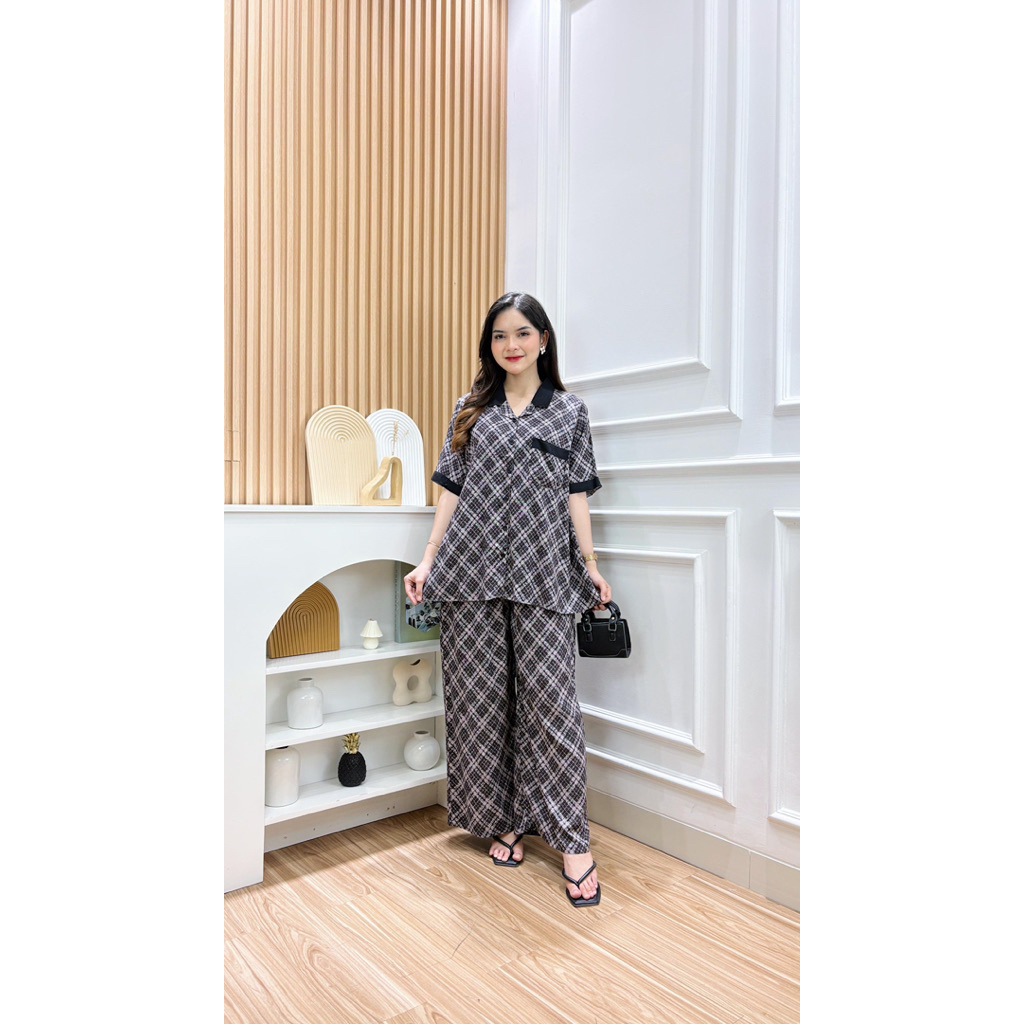 ONESET PIYAMA | piyama jumbo | oneset | baju tidur by kanaya | setcel | setelan celana rayon premium